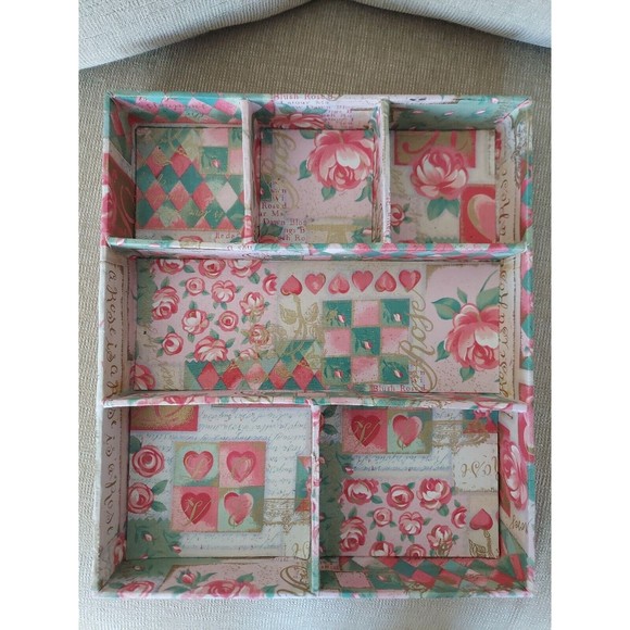 Holly Holderman Office Desk Organizer  Table Desktop w/6 Compartments - Picture 1 of 8